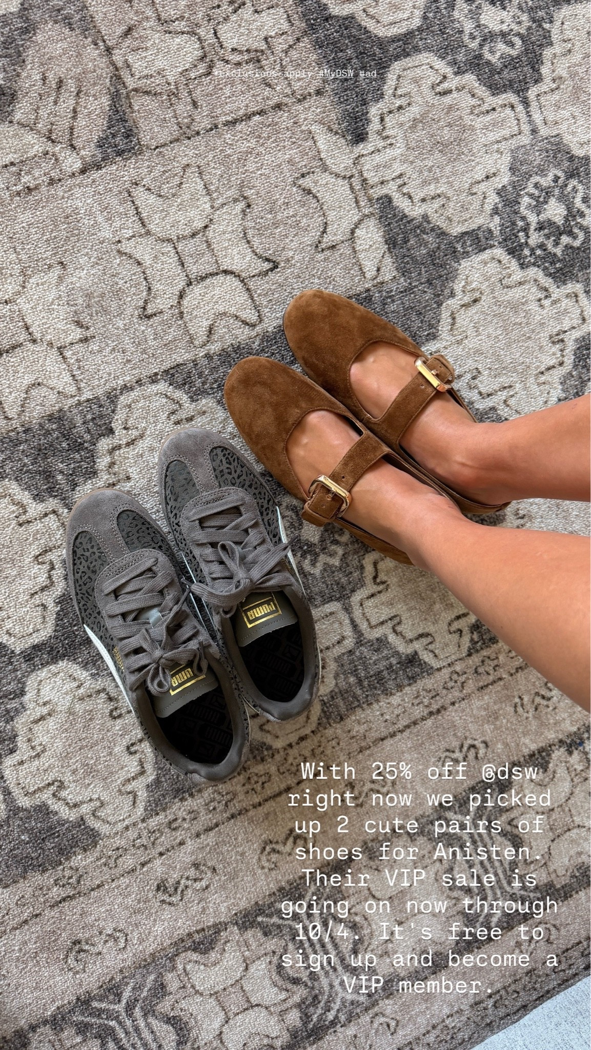 With 25% off @DSW right now we picked up 2 cute pairs of shoes for Anisten. Their VIP sale is going on now through 10/4. It's free to sign up and become a VIP member. Code is ‘VIPBUDDY’ at checkout!*exclusions apply #MyDSW #ad