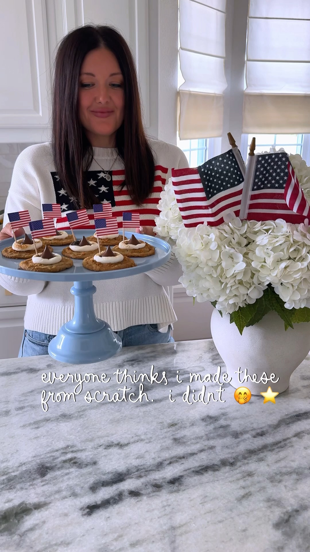 these s’mores cookies are one of my favorite little semi-homemade desserts because they look like you spent way more time on them than you actually did. 🤭❤️perfect for the Fourth of July! 

i start with store-bought sugar cookie dough, add one little twist to make them taste even better, then top them with toasted marshmallow and a hershey kiss.

#LTKfoodie #LTKSeasonal #LTKHome