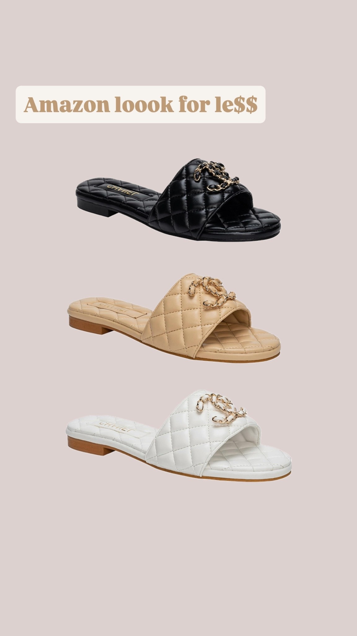 Amazon look for less
Trending 
Dupe sandals 
Chanel look for less

#LTKsummer #LTKtravel #LTKstyletip