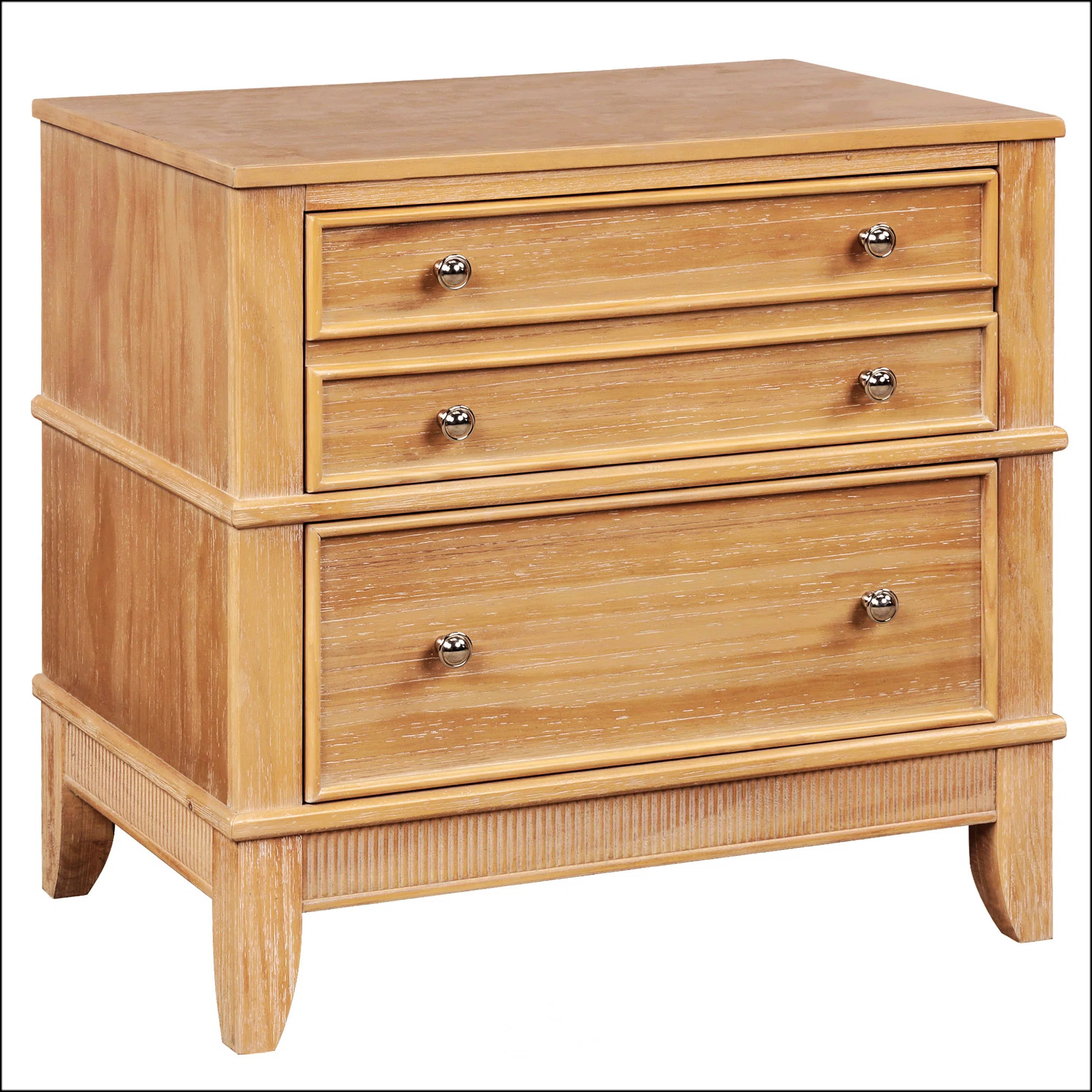 Kelly Clarkson Home Giverny 3 - Drawer Solid Wood Nightstand in Natural Wood & Reviews | Wayfair | Wayfair North America