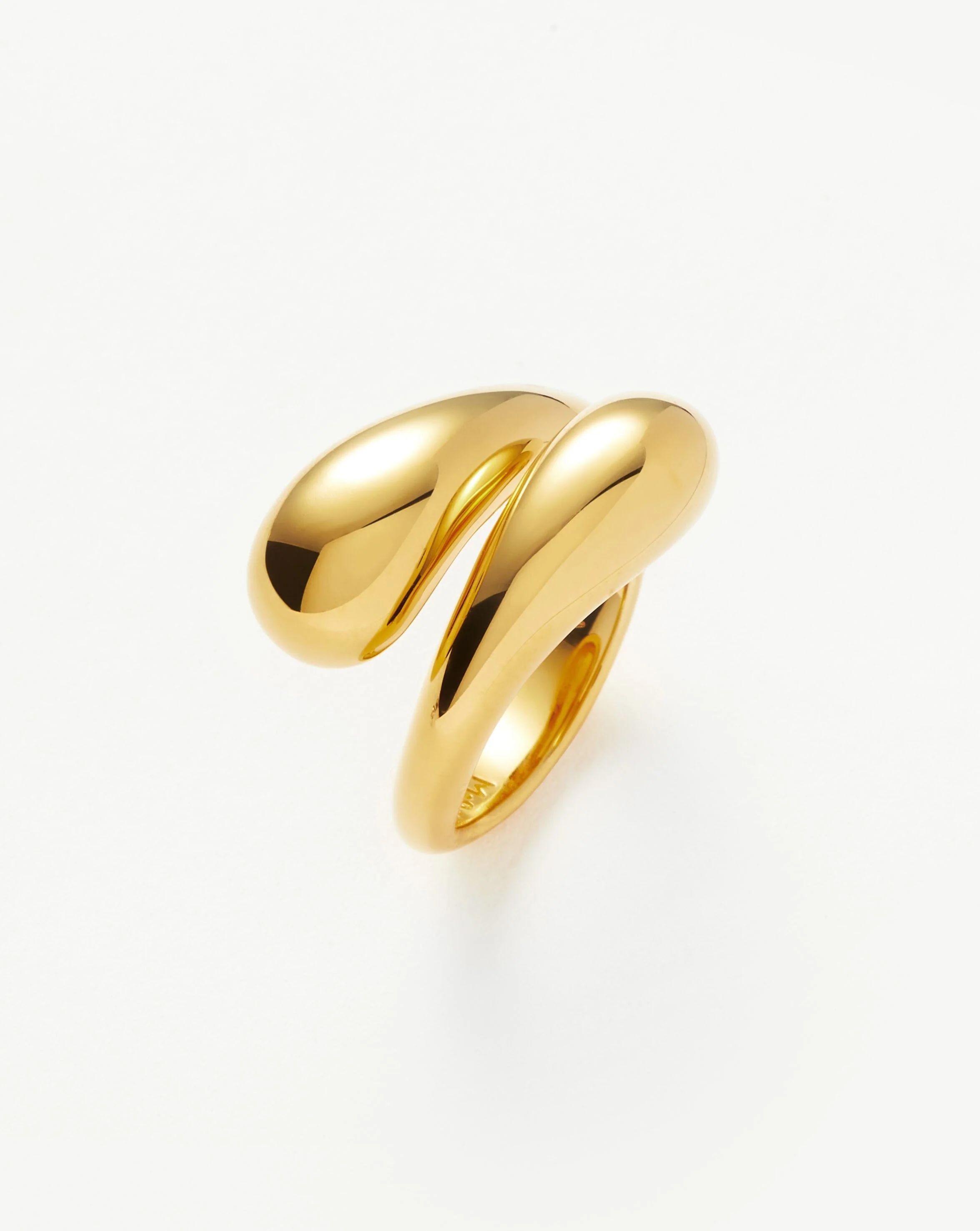 Savi Sculptural Crossover Ring | 18ct Gold Plated Vermeil | Missoma