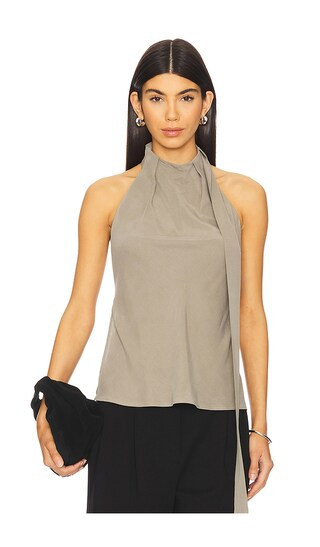 Bias Scarf Top in Slate | Revolve Clothing (Global)