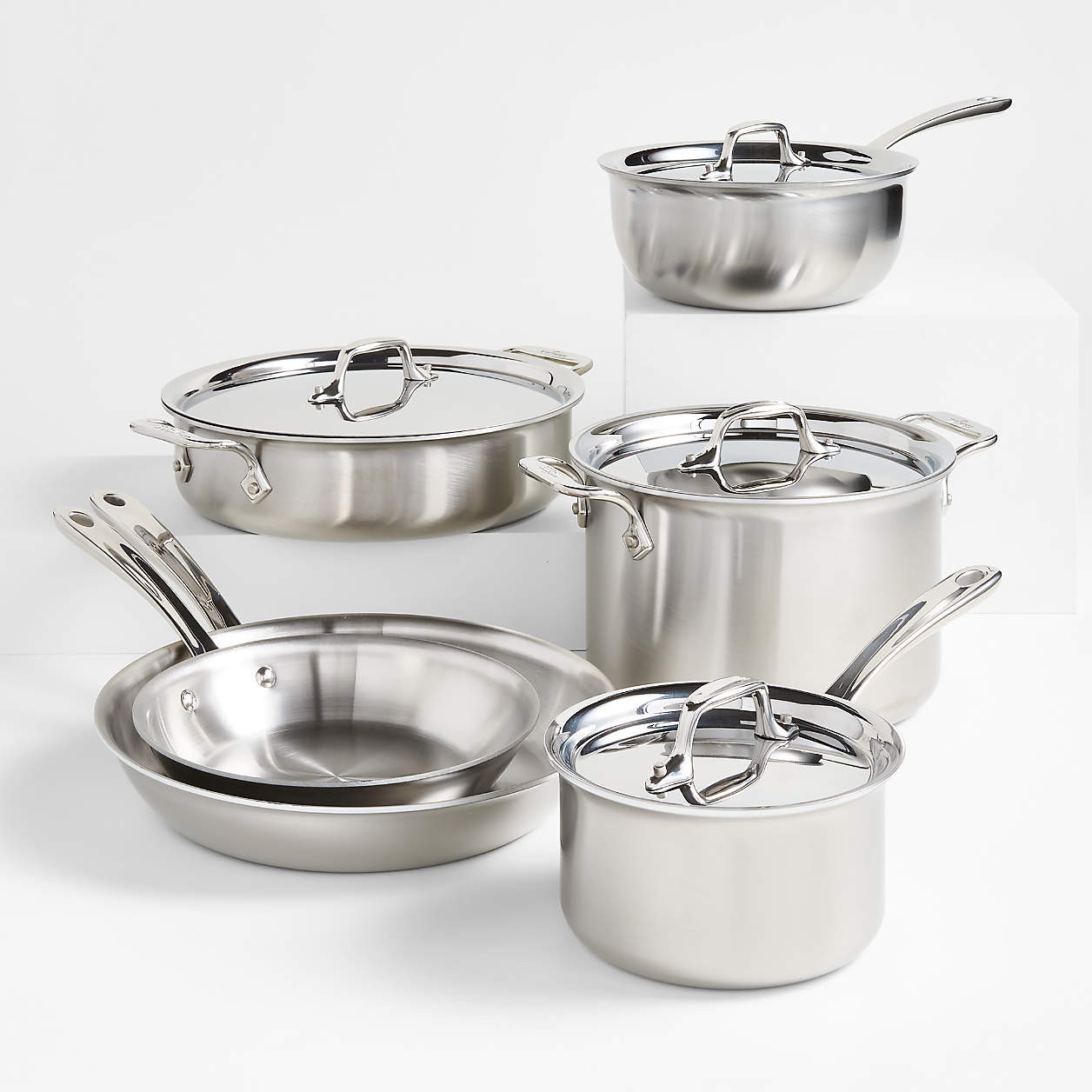 All-Clad d3 Curated 10-Piece Set + Reviews | Crate & Barrel | Crate & Barrel