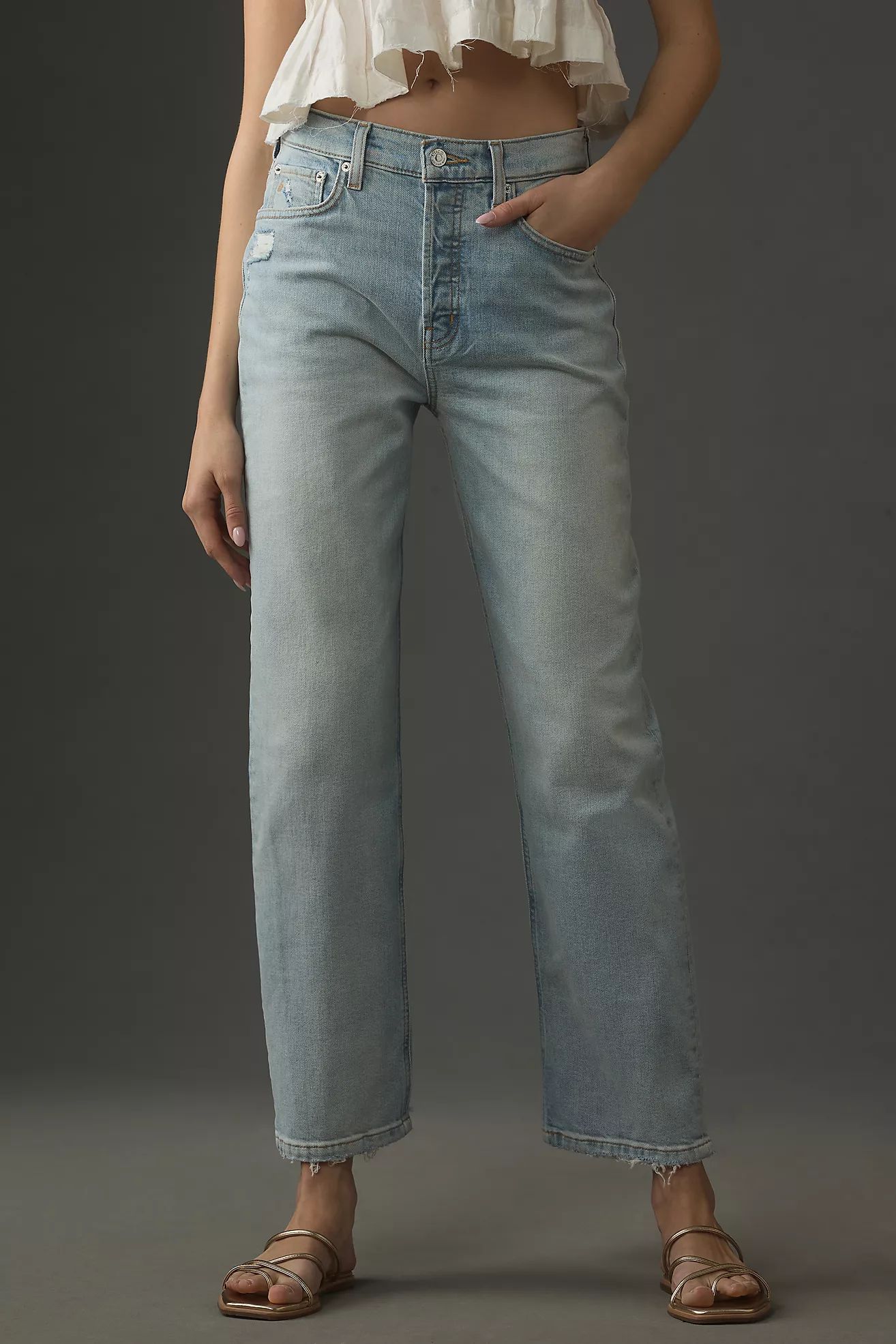 Ética Tyler High-Rise Vintage Straight-Leg Jeans | Anthropologie (US)