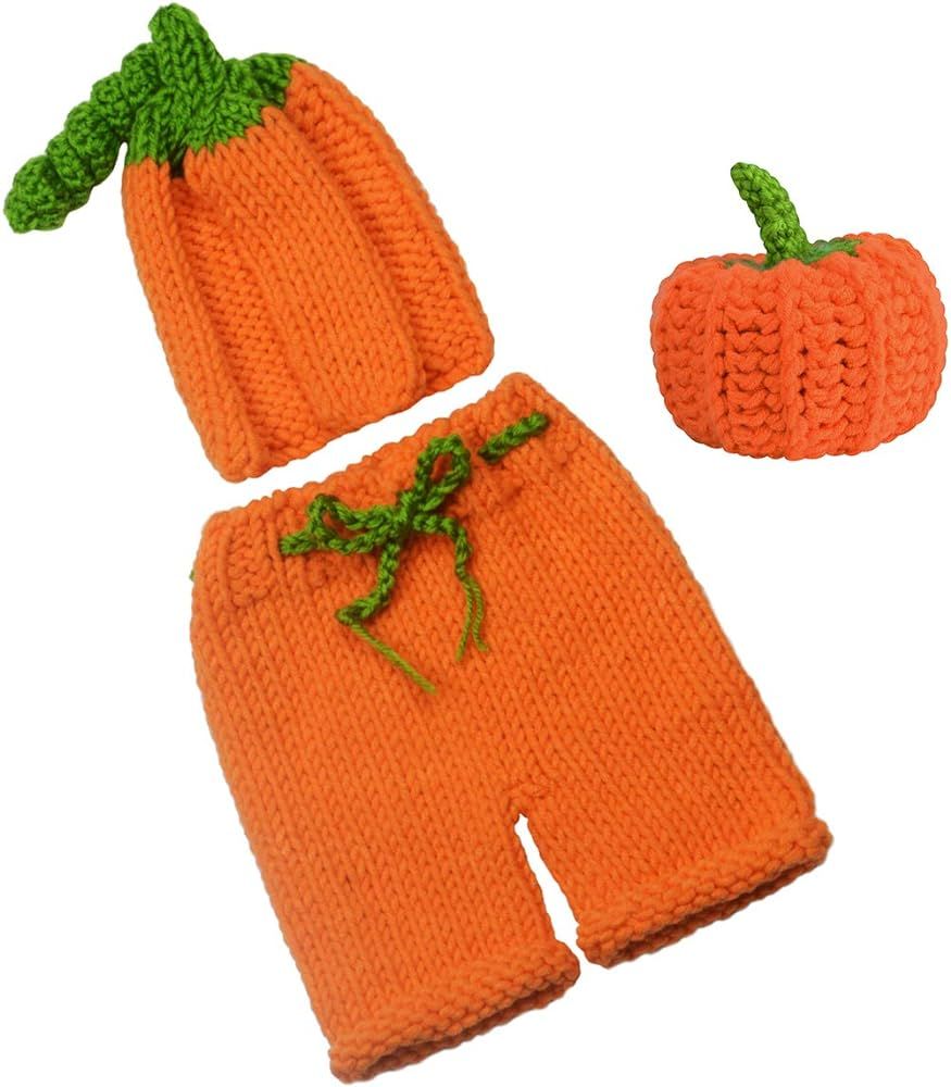 ISOCUTE Newborn Photography Prop Baby Boy Girl Photo Outfits Rabbit Deer Pumpkin Turkey Photoshoot C | Amazon (US)