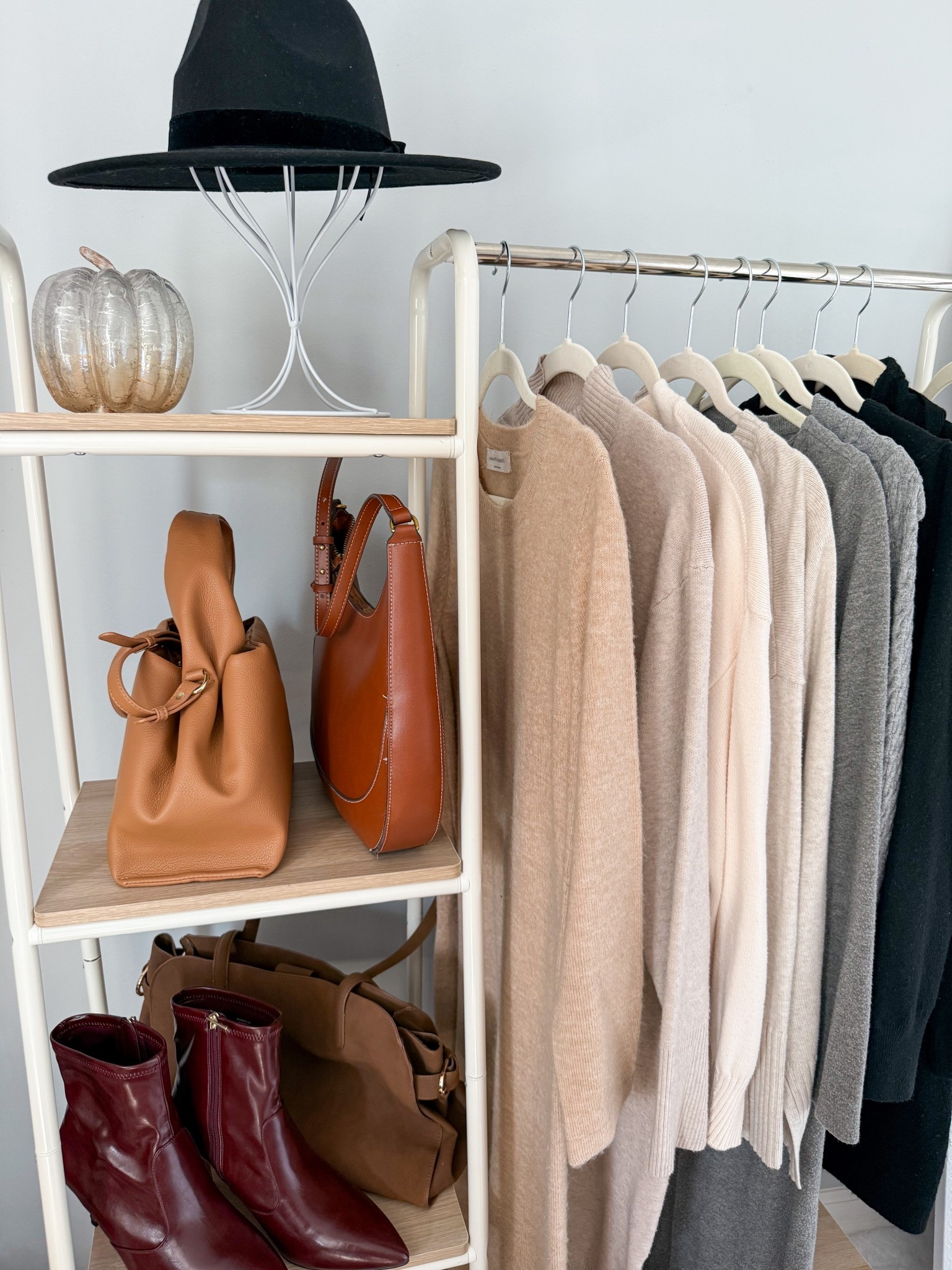 Fall outfits, neutral sweaters, fall capsule, fall handbags, boots, wool fedora 

#LTKOver40 #LTKStyleTip #LTKFallSale