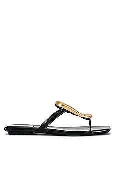 Jeffrey Campbell Linques-2 Sandal in Black Patent Gold from Revolve.com | Revolve Clothing (Global)