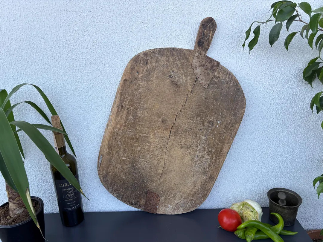 Old Anatolian Wooden Cutting Board – Handmade Turkish Farmhouse Decor - Etsy | Etsy (US)