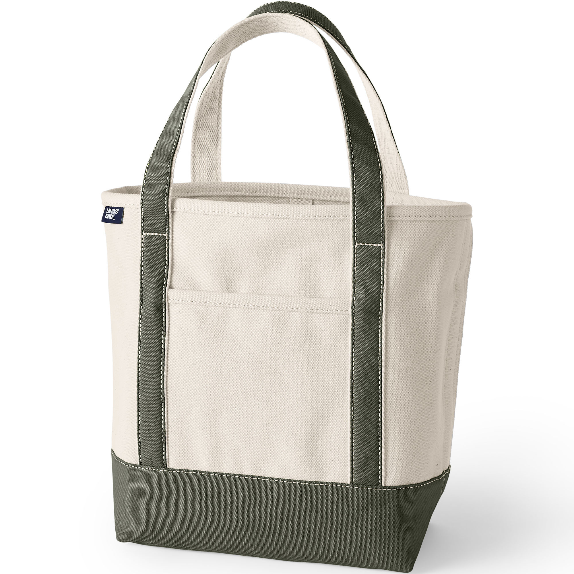 Medium Natural 5 Pocket Open Top Canvas Tote Bag | Lands' End (US)