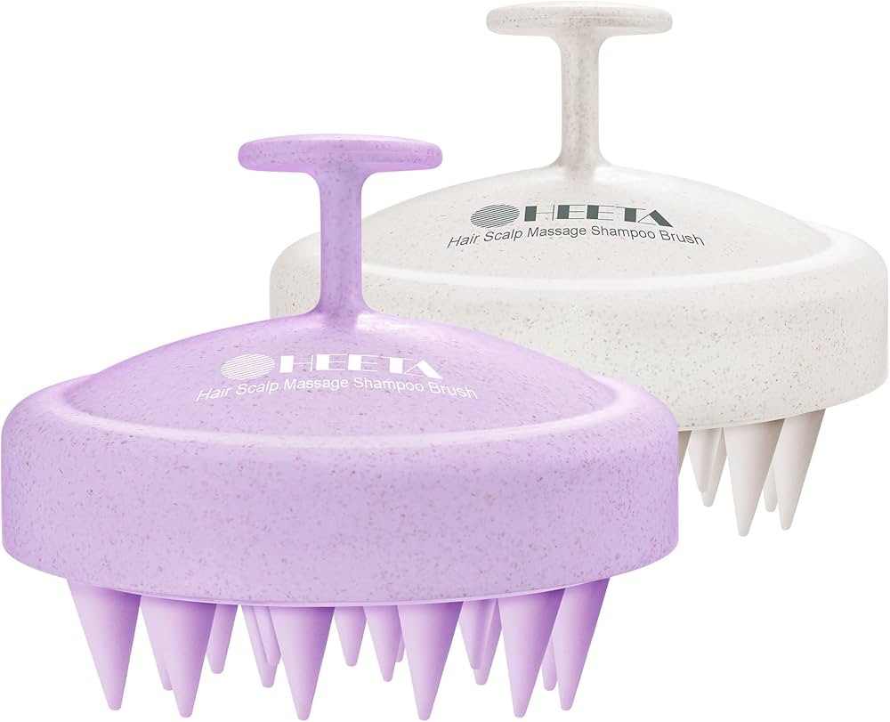 HEETA 2 Pack Hair Scalp Massager Shampoo Brush for Growth, Hair Scalp Scrubber with Soft Silicone... | Amazon (US)