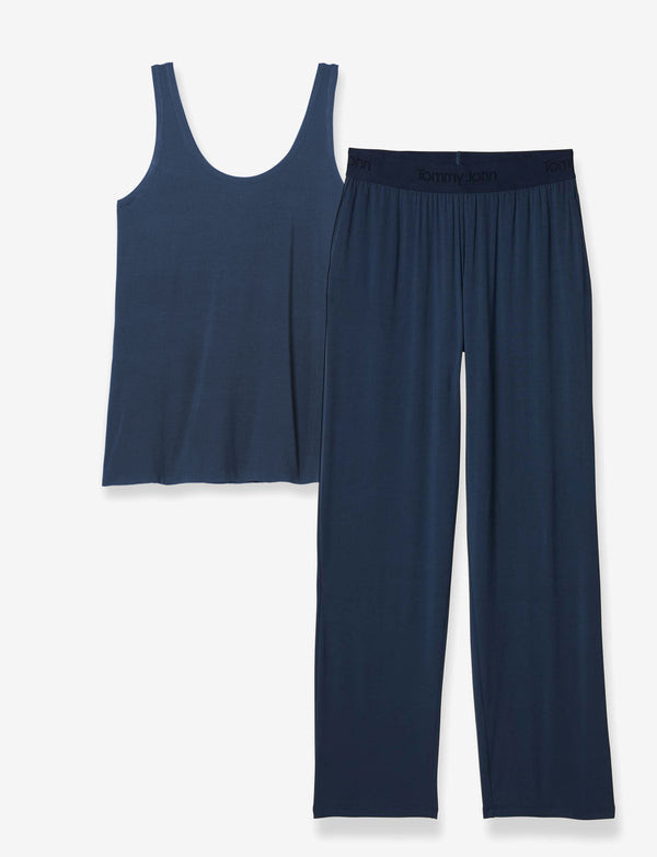 Women's Second Skin Sleep Tank & Pant Basic Set | Tommy John
