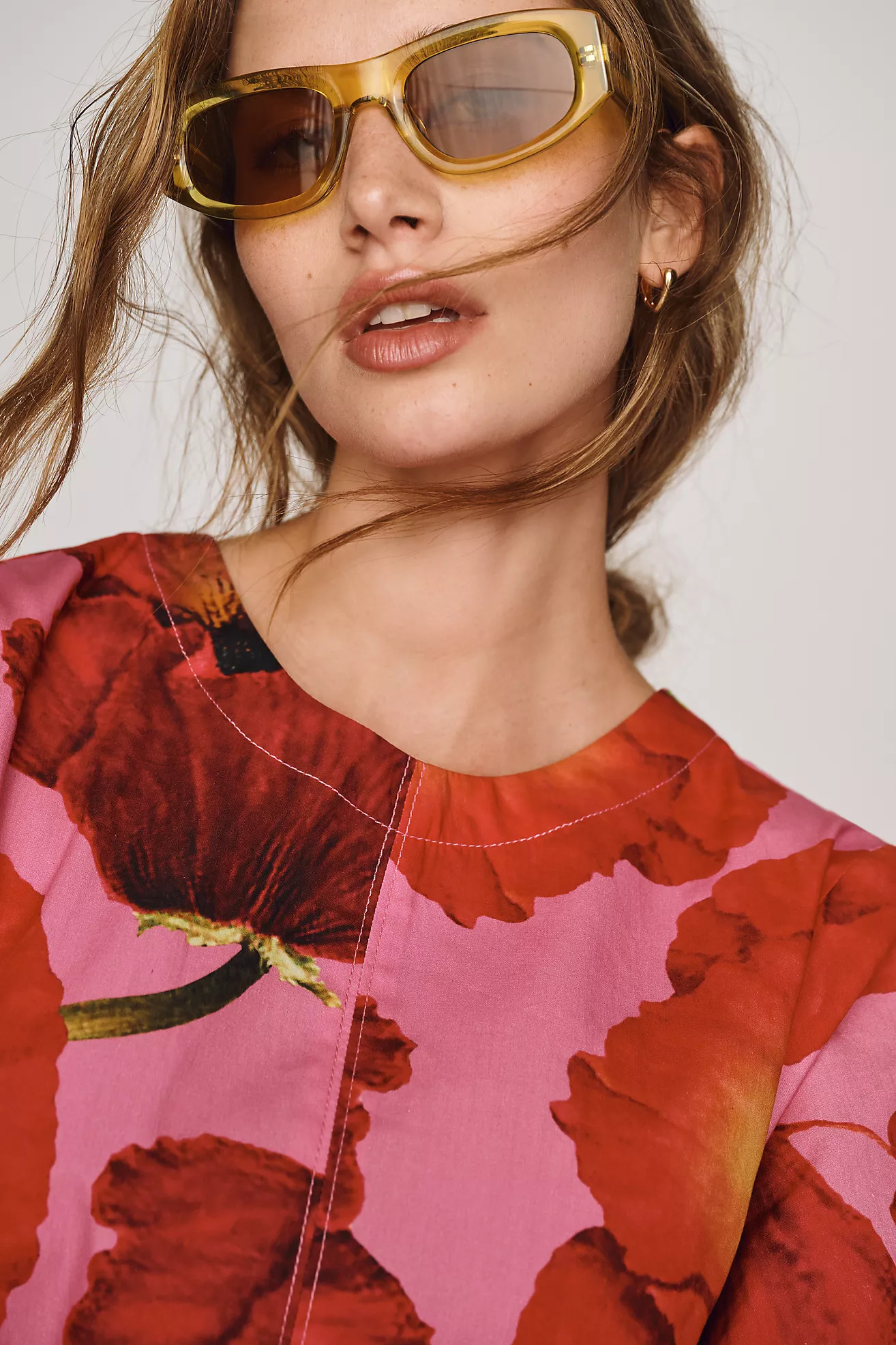By Anthropologie Curved Rectangle Sunglasses | Anthropologie (US)