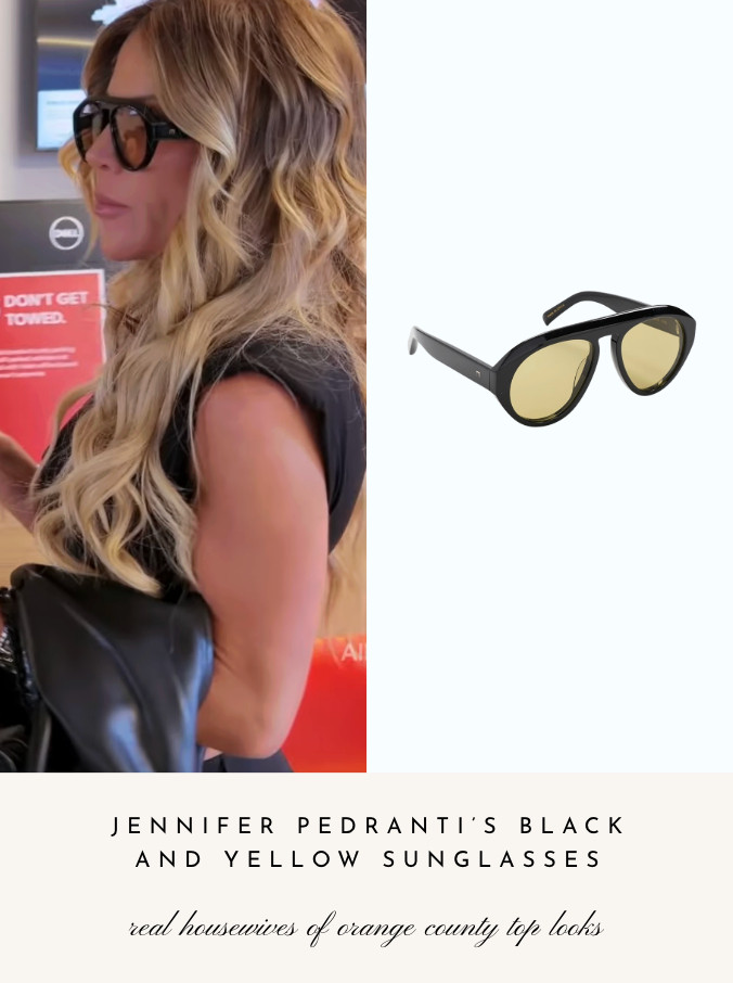 Jennifer Pedranti's Black and Yellow Sunglasses 

 