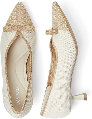 VIVAIA Natasha Women's Classic Pointed-Toe 45mm High Heels Slip on Dress Pumps with Stylish Bow I... | Amazon (US)