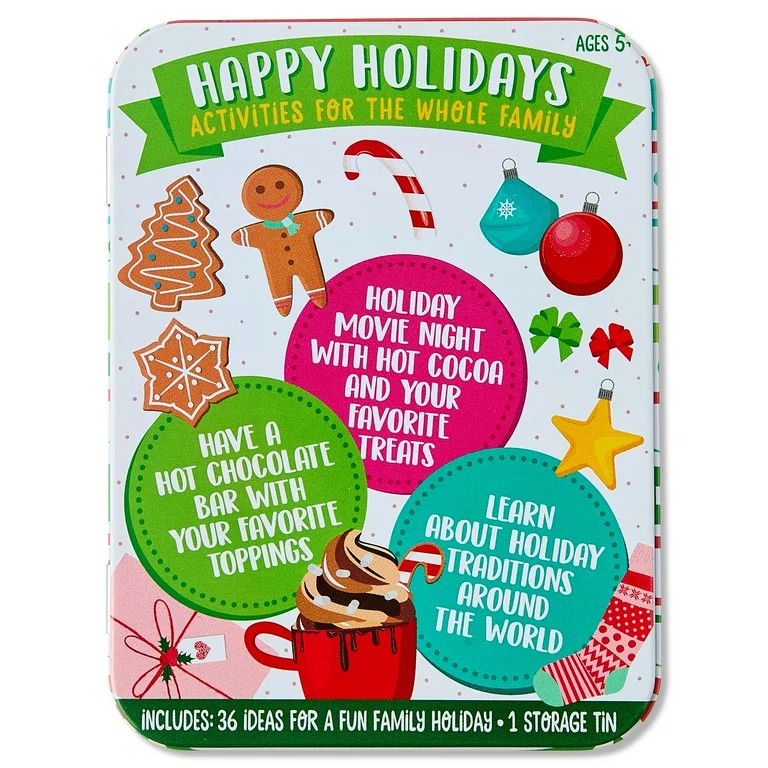 Bendon Christmas Holiday Family Activity Idea Card Tin | Walmart (US)