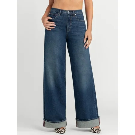 Jessica Simpson Women's and Women's Plus Freesia Wide Leg Jeans, 30", 32", and 34" Inseams, Sizes 2-24W | Walmart (US)