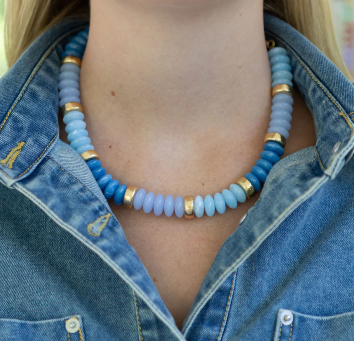 Shades of Blue Resin Necklace | Erin McDermott Jewelry