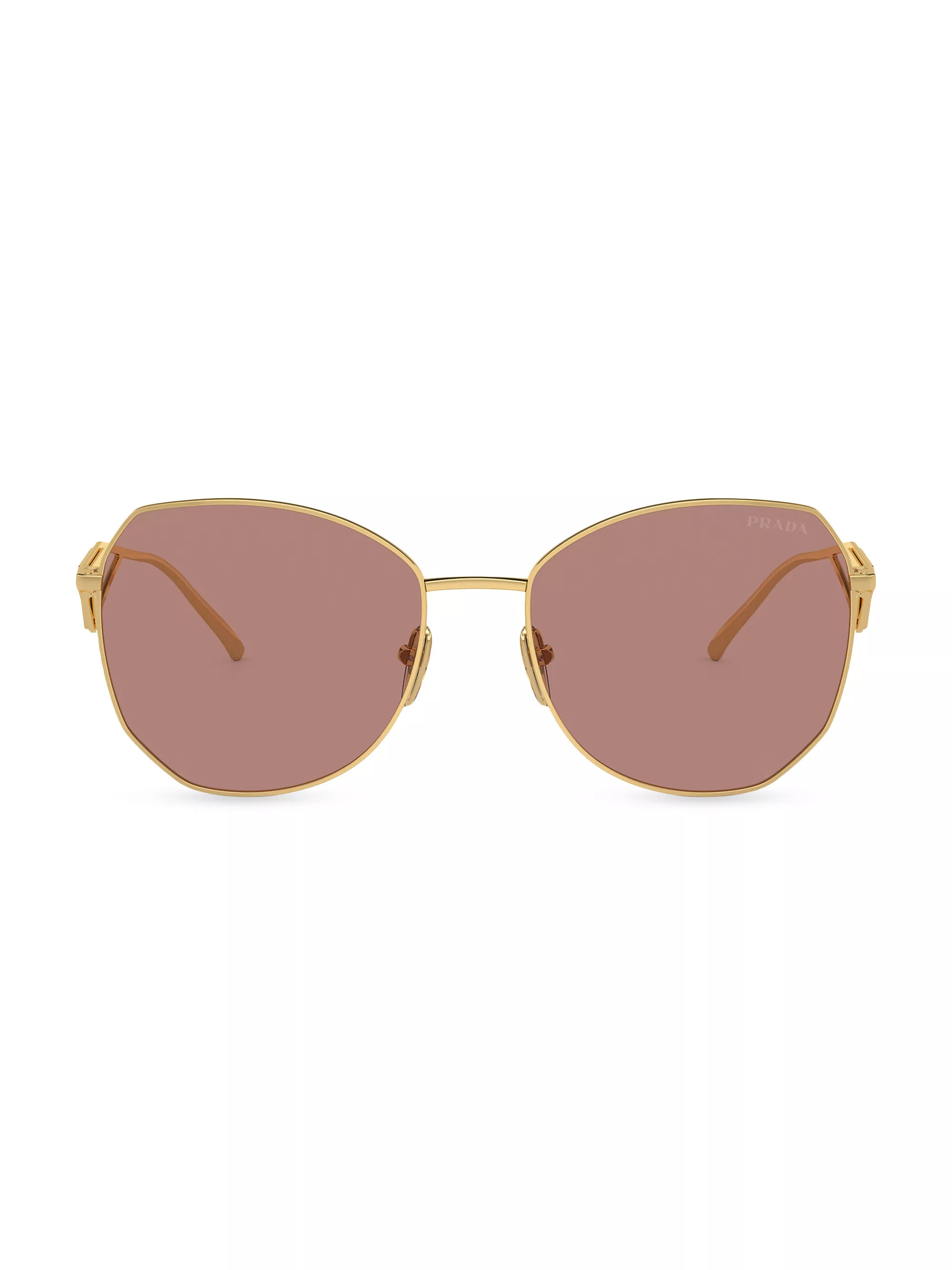 Shop Prada 57MM Geometric Sunglasses | Saks Fifth Avenue | Saks Fifth Avenue