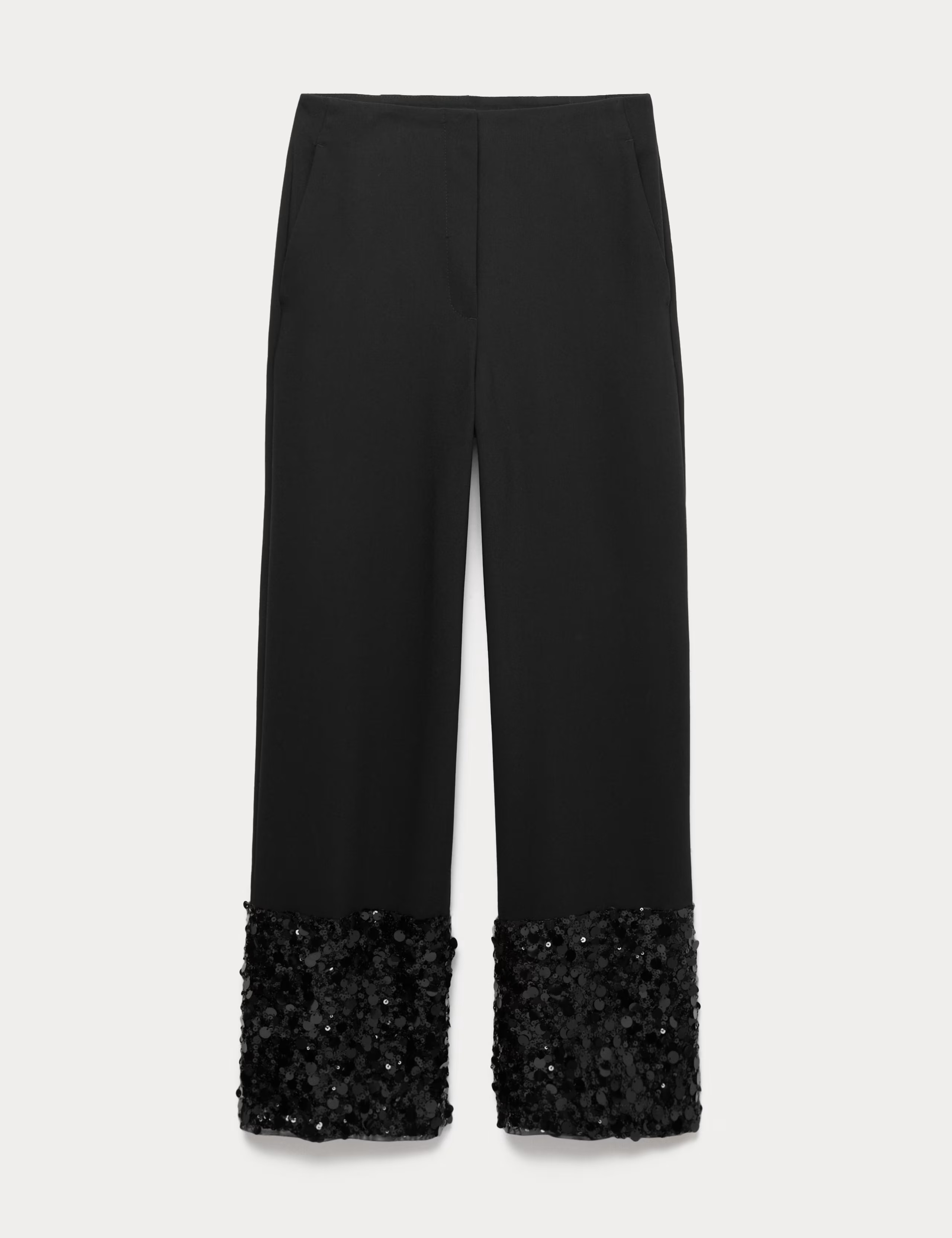 Sequin Panelled Straight Leg Trousers | Marks & Spencer (UK)