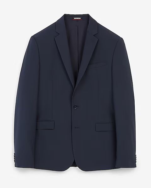Classic Navy Wool-Blend Modern Tech Suit Jacket | Express