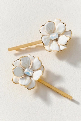 The Pink Reef Floral Bobby Pins | Anthropologie (US)