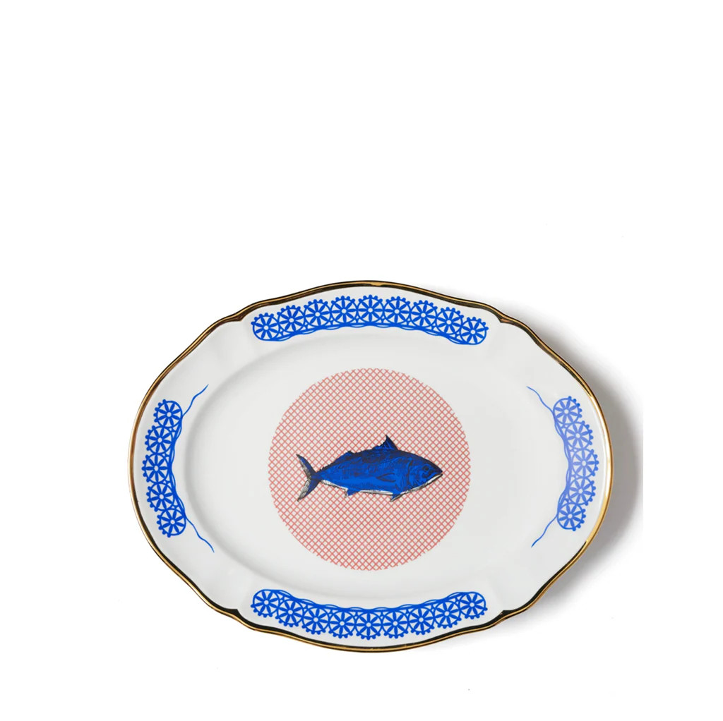 Carp-e Diem Oval Platter | Blue Print