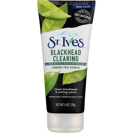 St Ives Blackhead Clearing Exfoliating Face Scrub Green Tea & Bamboo 6 oz (3 pack) (Bundle) | Walmart (US)