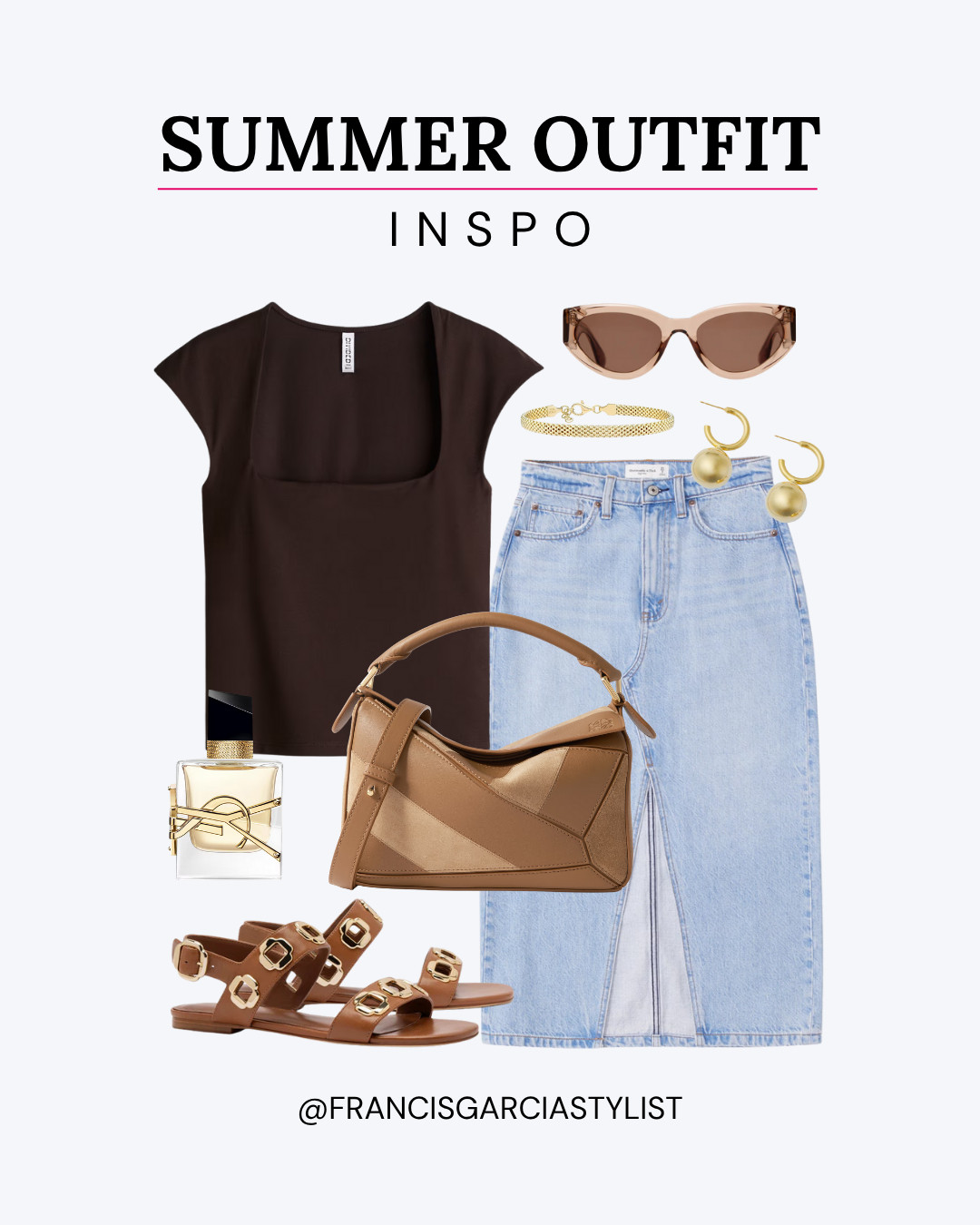 Summer Outfit Inspo 

// Summer, Summer Outfits, Classy, Outfits, Outfit Inspo, Outfit Ideas, Fashion, Trendy Outfits, Summer Bag, Summer Handbag, Luxury Bag, Summer Tops, Summer Shirts, Summer Pants, Denim Pants, Sunglasses, Sunglasses 2025, Sunglasses Womens, Earrings, Gold Earrings, Hoop Earrings, Bracelet, Gold Bracelets, Summer Sandals, Summer Sandals 2025, Perfume, Womens Perfume, East Coast Summer 

 #LTKStyleTip #LTKShoeCrush #LTKItBag