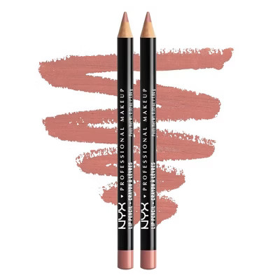 NYX PROFESSIONAL MAKEUP Slim Lip Pencil (858 Nude Pink ) Long-Lasting Creamy Lip Liner | Sharpenable (PACK OF 2) | Target