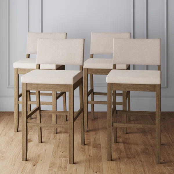 Upholstered 29'' Counter Stool with Solid Wood Frame | Wayfair North America