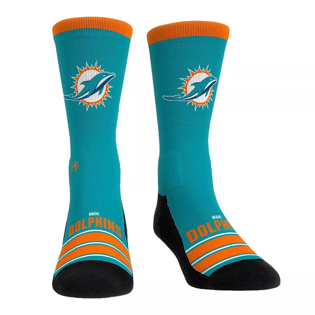 Unisex Rock Em Socks Miami Dolphins Gametime Stripe Crew Socks | Kohl's