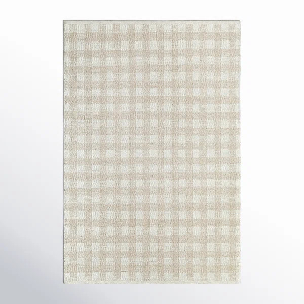 Lavande Plaid Wool Area Rug | Birch Lane
