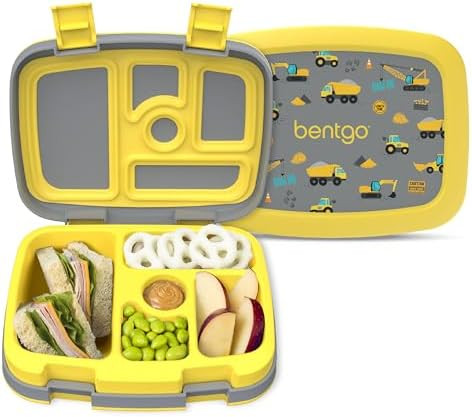 Bentgo Kids Prints Leak-Proof, 5-Compartment Bento-Style Kids Lunch Box - Ideal Portion Sizes for... | Amazon (US)