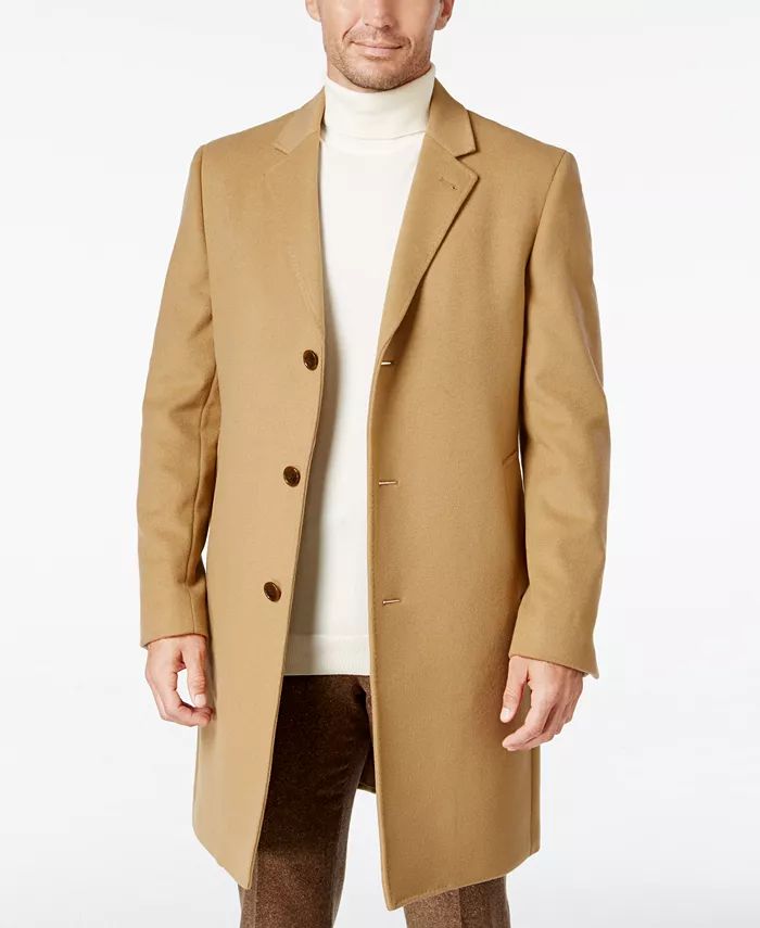 Lauren Ralph Lauren Men’s Luther Luxury Blend Overcoat & Reviews - Coats & Jackets - Men - Macy... | Macys (US)