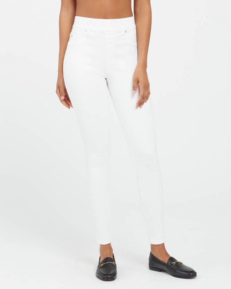 Ankle Skinny Jeans, White | Spanx