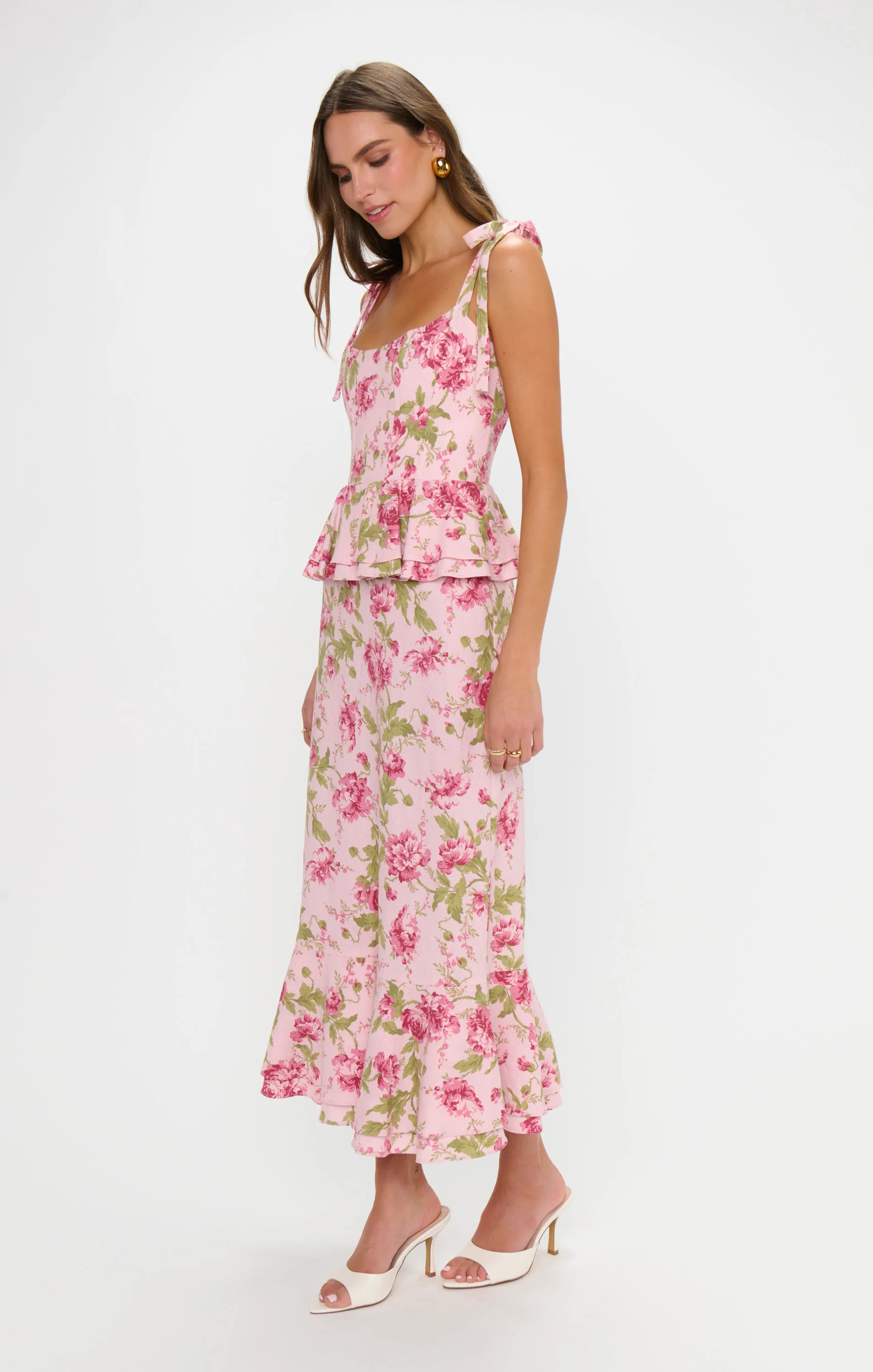 Pauline Peplum Dress, in Garden Romantic, Size: 2XS | Show Me Your Mumu | Show Me Your Mumu