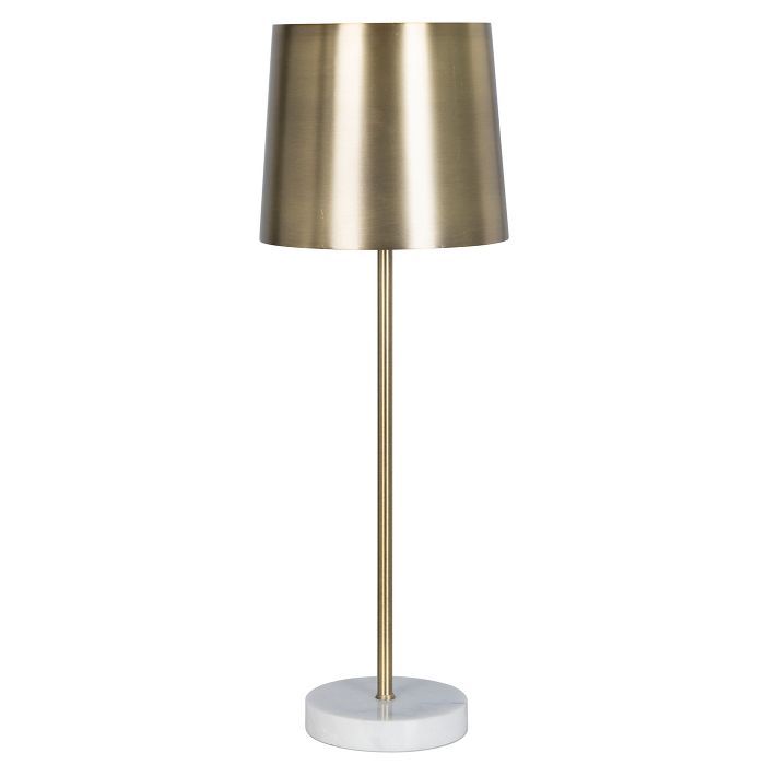 Metal Shade with Marble Base Buffet Table Lamp Gold (Includes LED Light Bulb) - Project 62™ | Target
