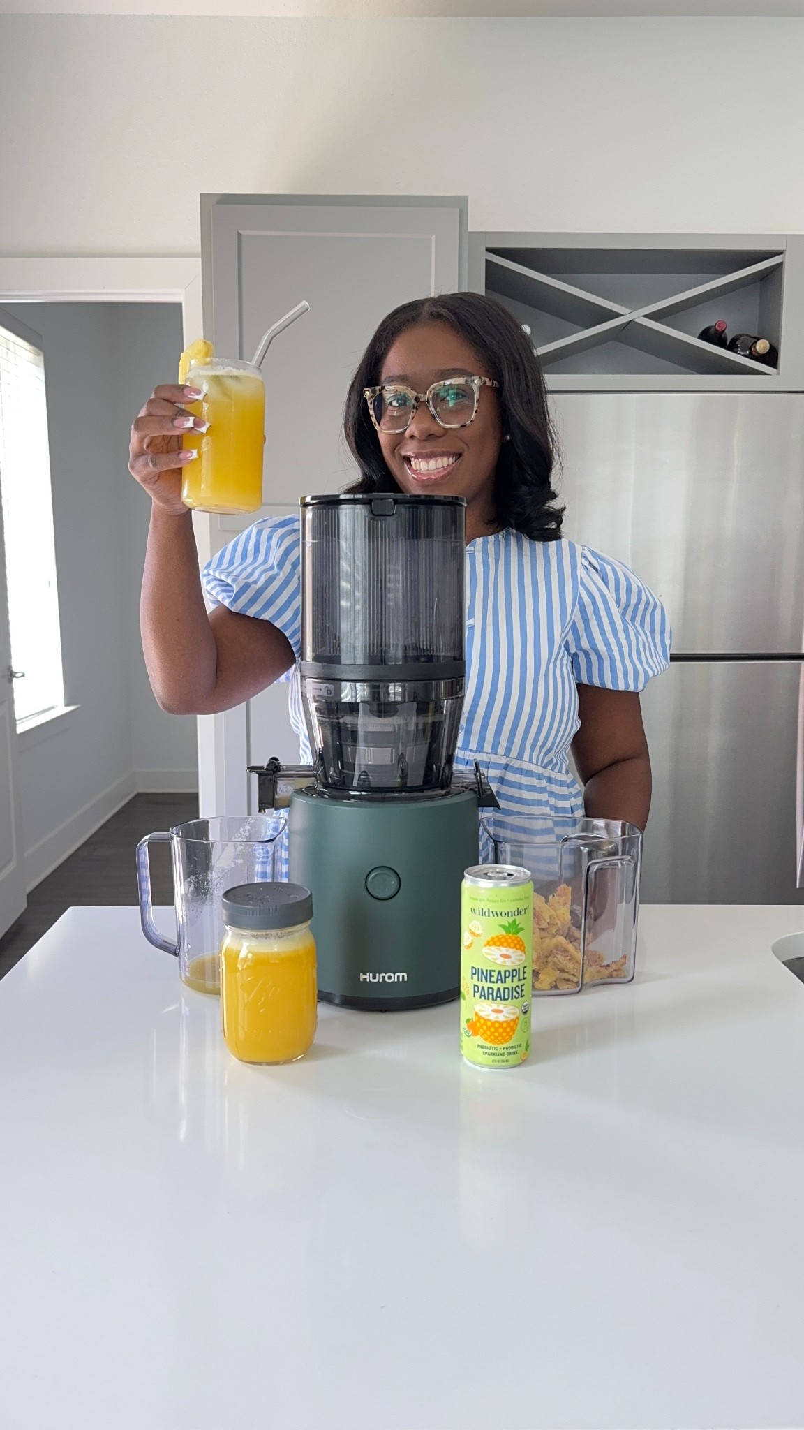 Made such a delicious mocktail with wildwonder’s Pineapple Paradise & some freshly pressed pineapple, apple & ginger juice. 💛

Love these glasses for mocktails and these mason jars for storing juices! 🤩 #juicerecipes #juicing #mocktails #mocktailrecipe

#LTKSaleAlert #LTKHome