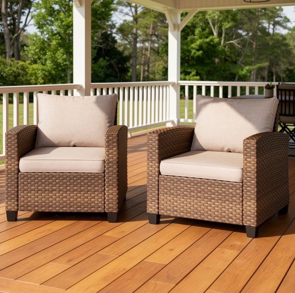 Sale!! Perfect chairs for the patio or porch. Neutral, stylish and comfortable

#LTKSeasonal #LTKHome #LTKSaleAlert
