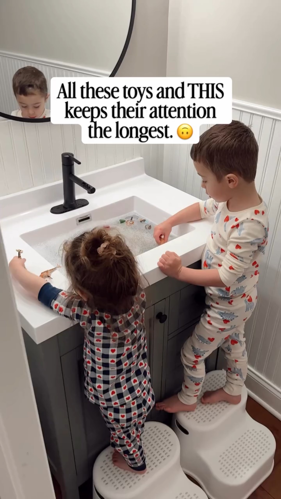 10/10 recommend dumping a bunch of animal toys in the sink and letting them do their thing. Zero effort. Maximum entertainment. 👏🏼 The perfect activity for toddlers and preschoolers!

➡️ FYI: These are all Toobs animals, so I’m linking a bunch here. We have over 100, easily. 😅 Loveee them for car rides and restaurants! 

➡️ Save this for the next “I just need 20 minutes” moment.

#toddlermom #momlife #reallifemom #momhumor #toddleractivities

#LTKdayinmylife #LTKmomlife #LTKKids