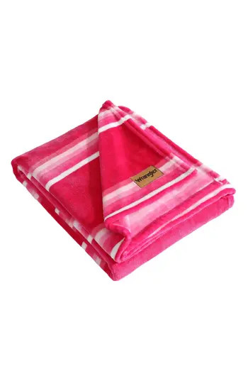 Wrangler Saddle Stripe Throw Blanket in Pink at Nordstrom Rack | Nordstrom Rack