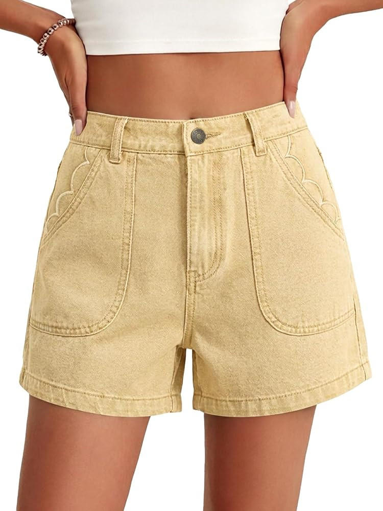 Cicy Bell Womens Baggy High Waisted Jean Shorts Summer Wide Leg Jorts Casual Vintage Denim Shorts | Amazon (US)
