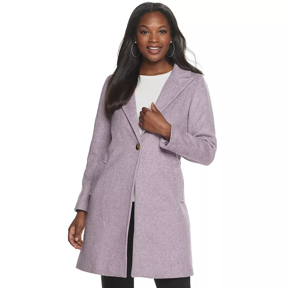 Women's Apt. 9® One-Button Long Coat | Kohl's
