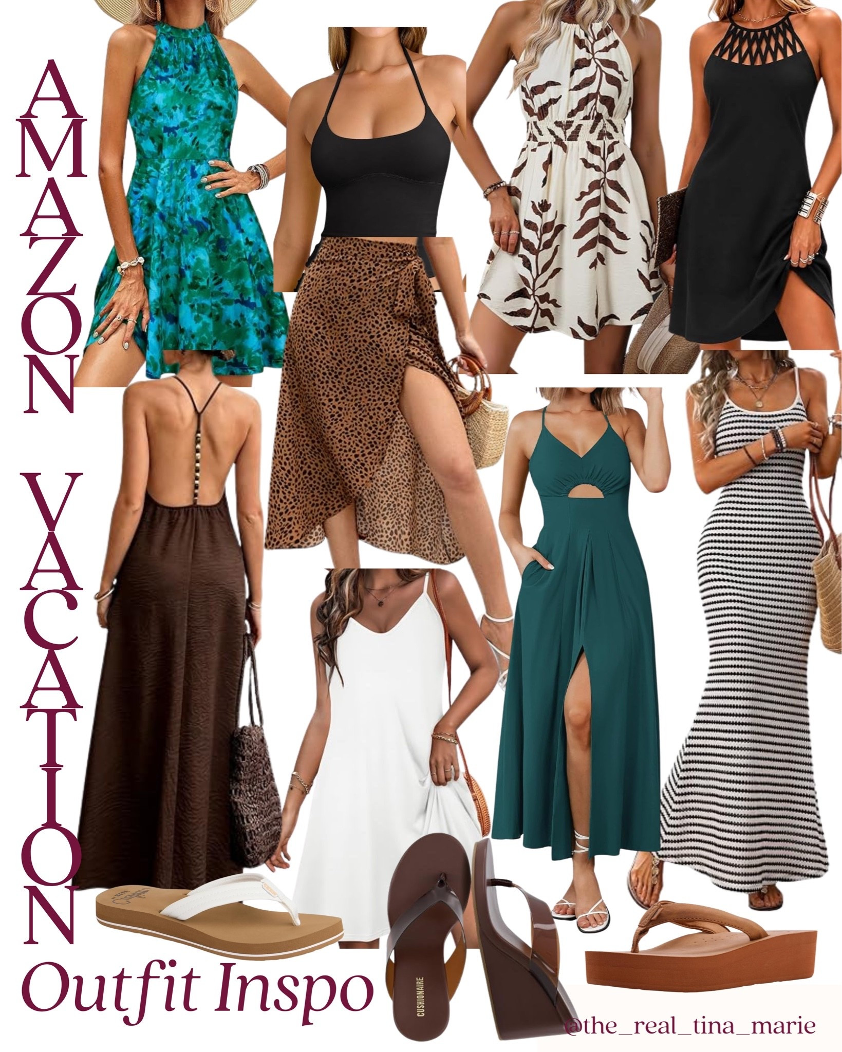 Top favorite vacation dresses from Amazon. All highly rated and perfect for your next beach trip or vacation. 
#VacationStyle #Outfitinspo #Beach #SummerOutfit #SummerDresses ￼