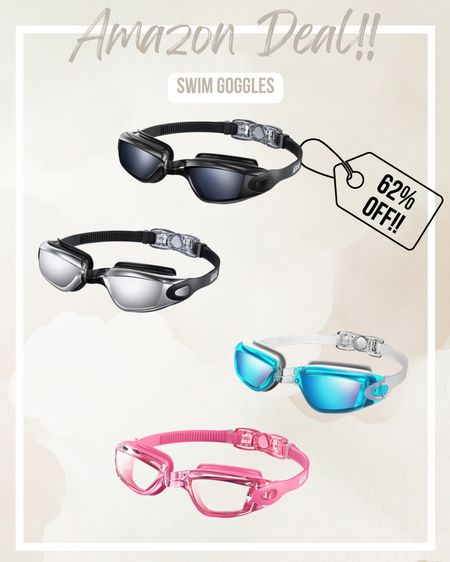 These swim goggles are on sale and are less than $8!!  Amazon find - Amazon deal - Amazon sale 

#LTKfindsunder50 #LTKswim #LTKsalealert