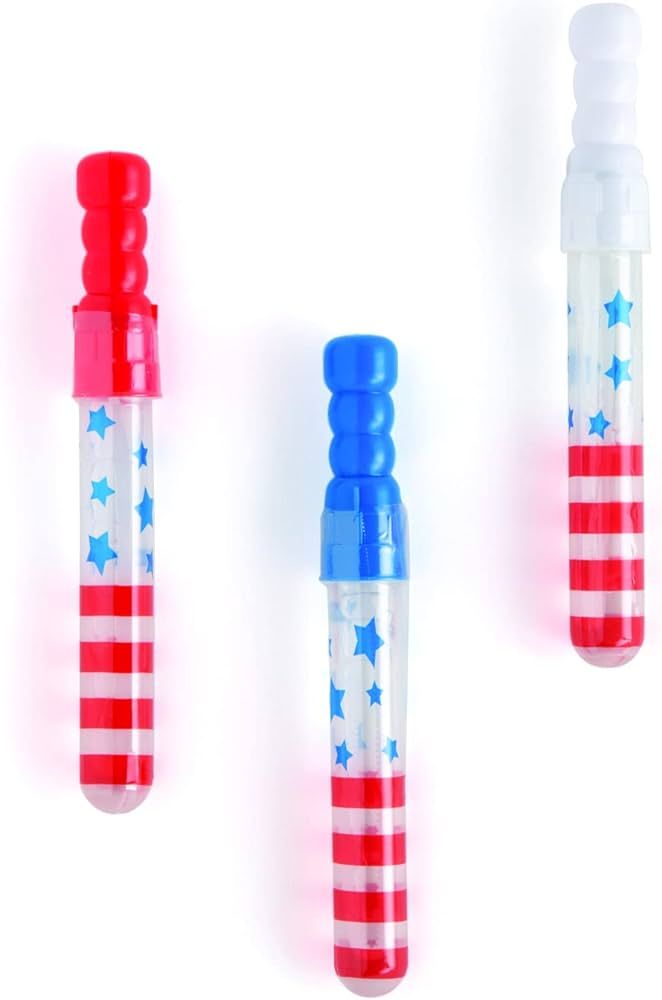 Patriotic Mini Bubble Wands - Toys - 12 Pieces | Amazon (US)