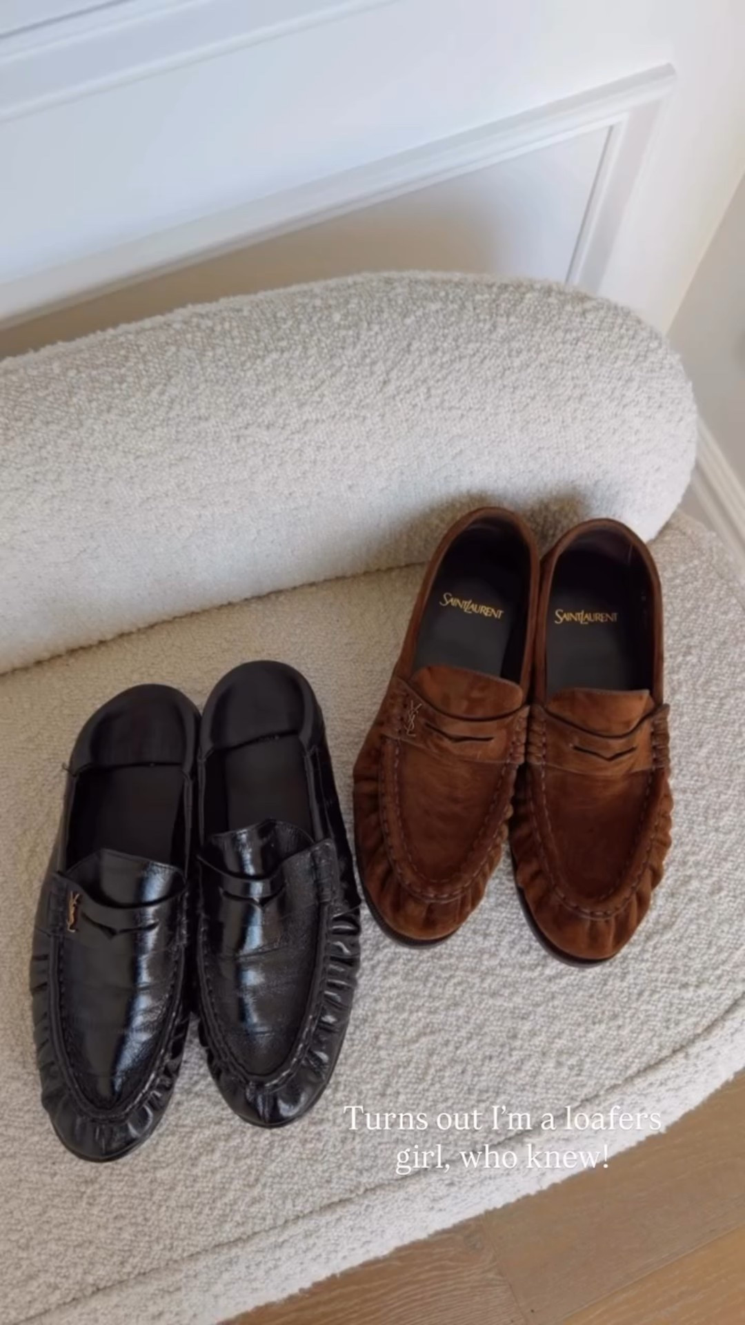 Splurged on the Saint Laurent loafers and love them, but found us these similar options for less! 🖤

#LTKOver40 #LTKSeasonal