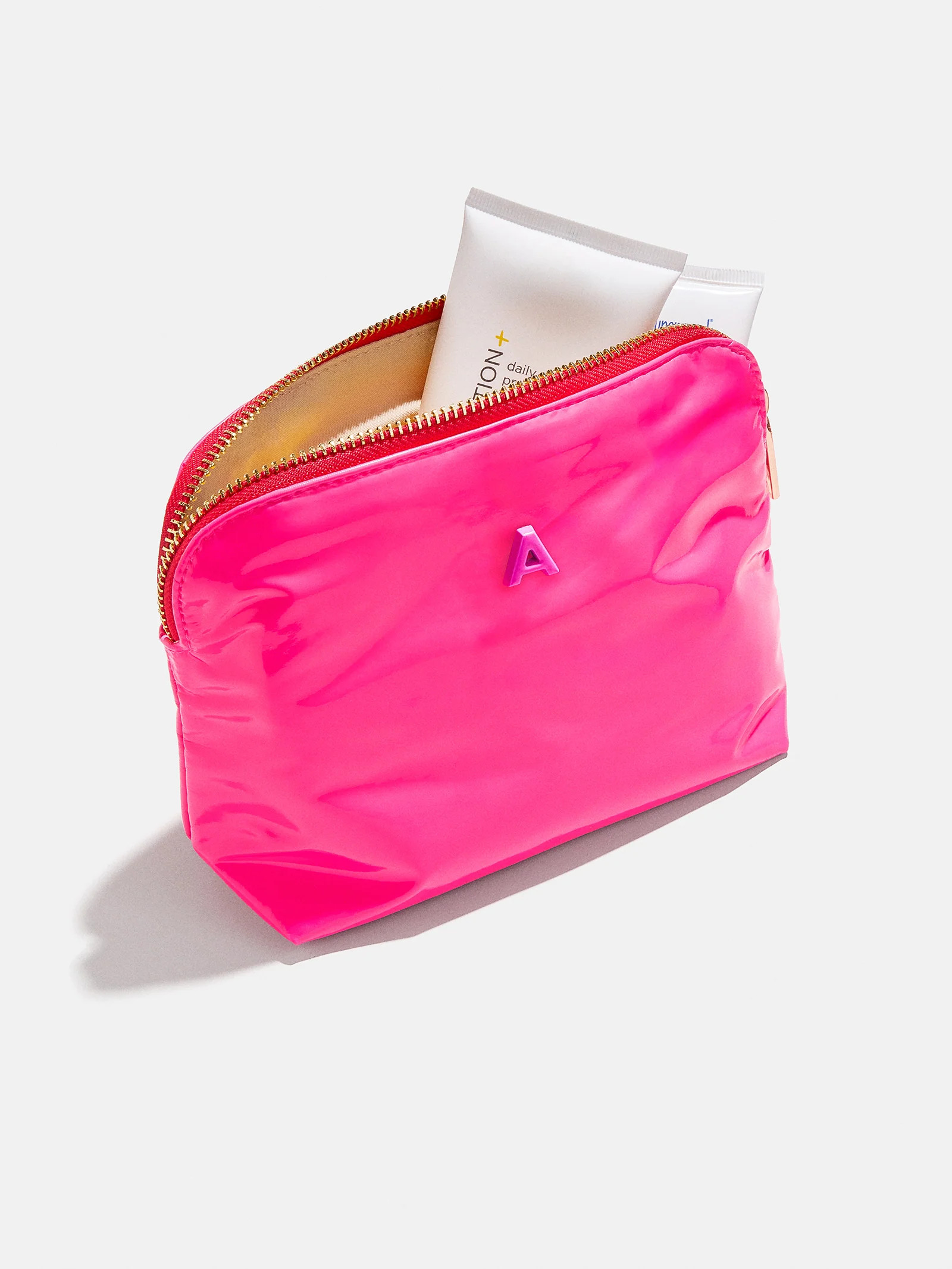 Initial Zipper Pouch - Hot Pink | BaubleBar (US)