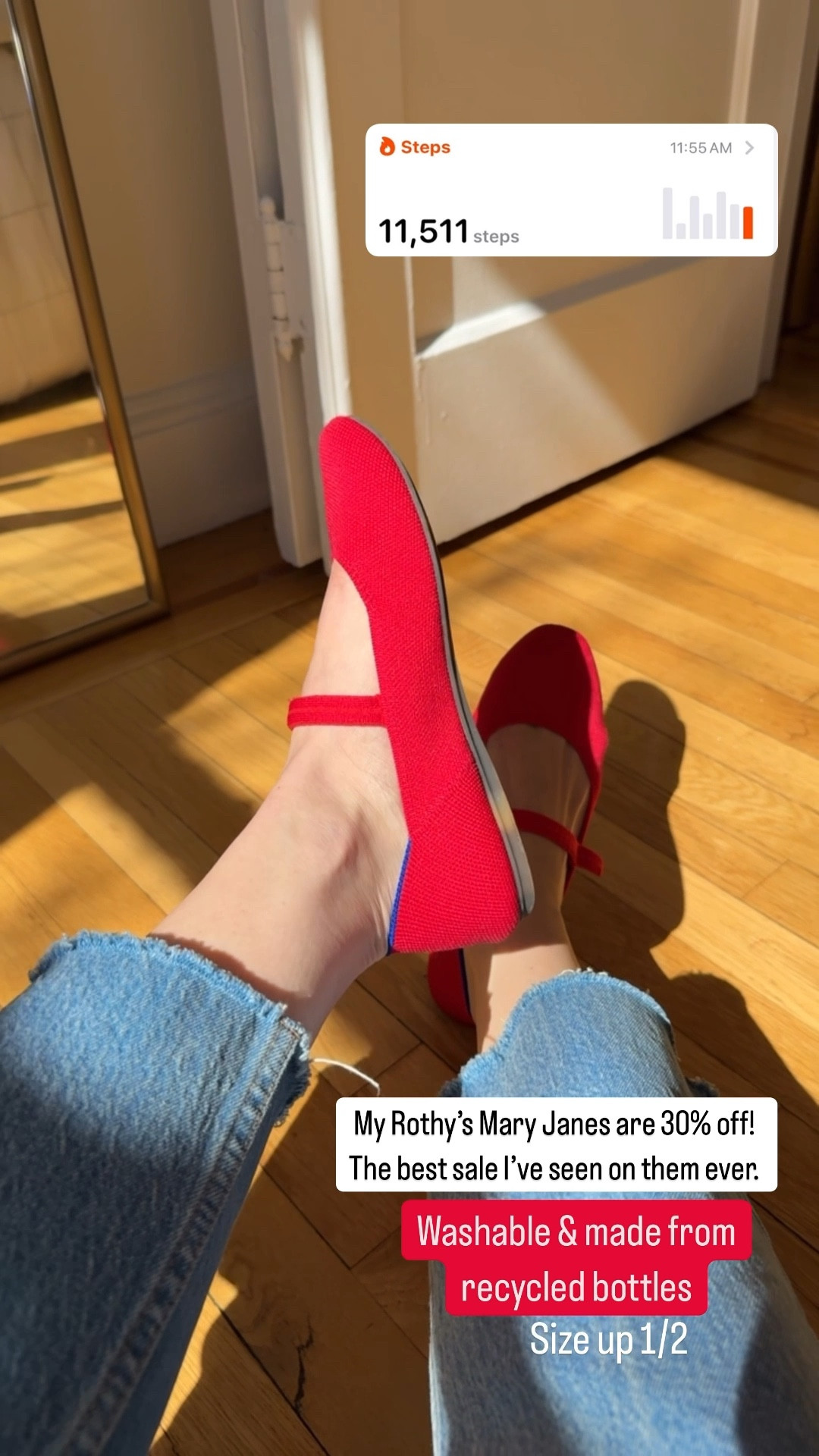 My favorite Rothy’s mary janes are 30% off. Made from recycled material and washable. Size up 1/2
#rothys #maryjanes


#LTKWatchNow #LTKSaleAlert #LTKShoeCrush