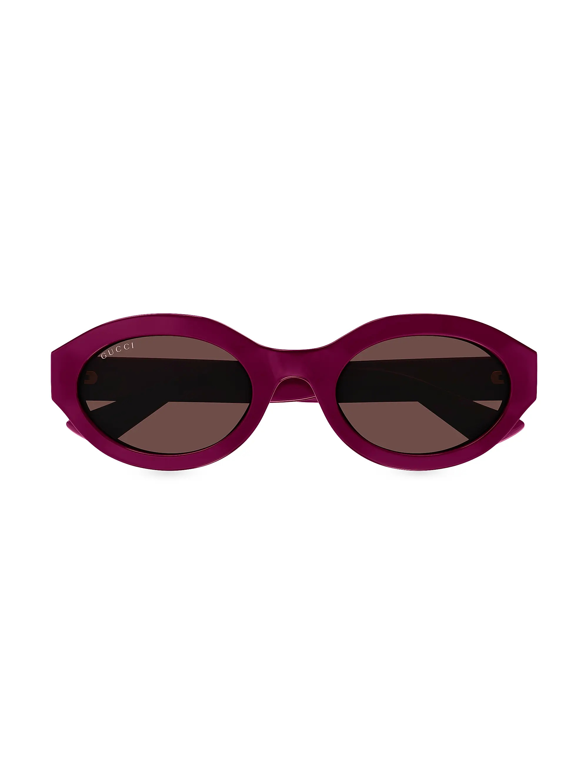 Gucci Minimal GG 53MM Oval Sunglasses | Saks Fifth Avenue | Saks Fifth Avenue